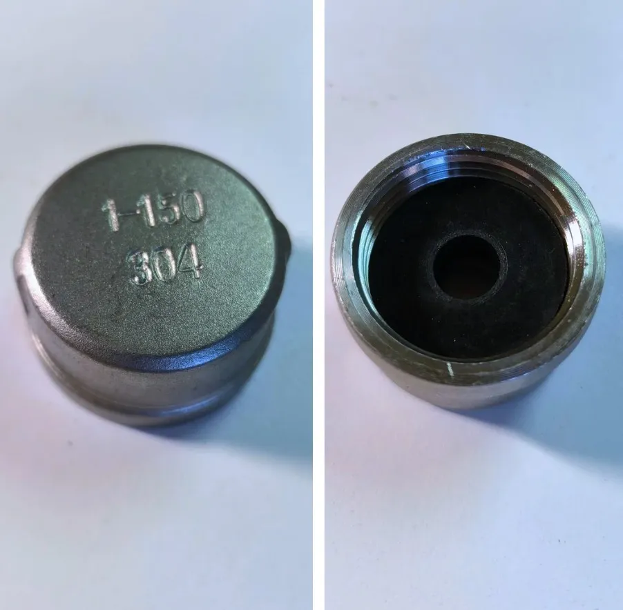 [CP-SS304] Kork SS 304, 1", koos kummitihendiga