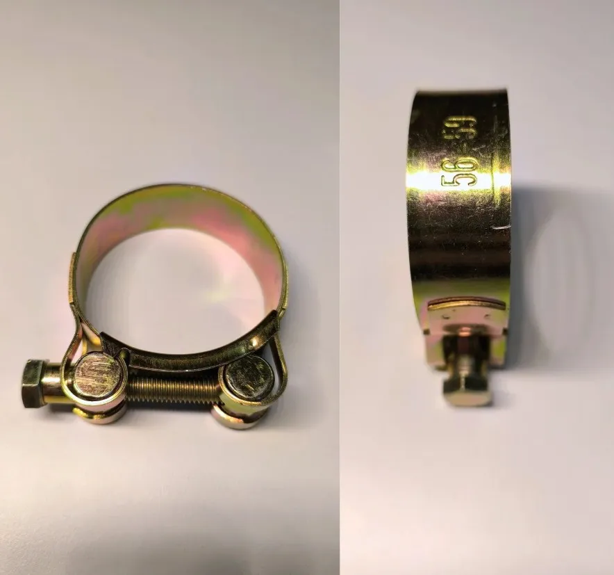 Vamzdžių sąvarža, cinkuota, 56–59 mm anga, 13 mm varžto galva, 8 mm storis