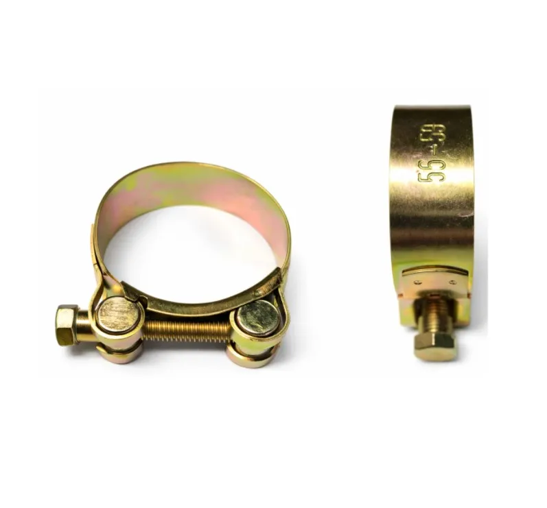 Cauruļu skava, cinkota, 56–59 mm atvere, 13 mm skrūves galva, 8 mm biezums